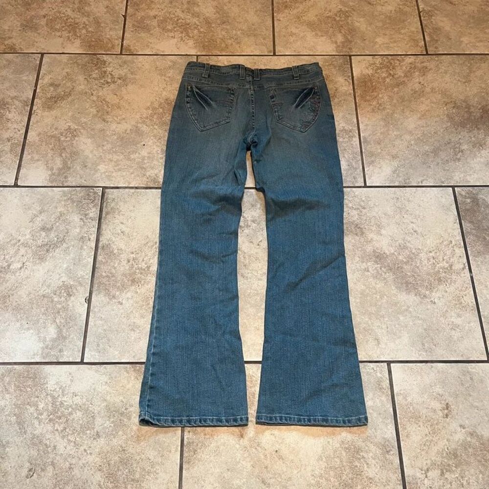 Vintage Y2K No Boundaries Bootcut Jeans Stretch Medium Wash Embroidered Size 11